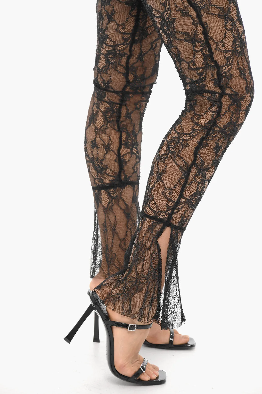 Adriana Hot Couture Macrame' Lace Sheer Pants S Standard size