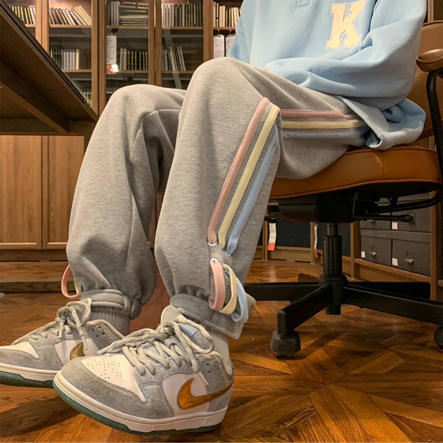 Autumn Winter Striped Casual Pants