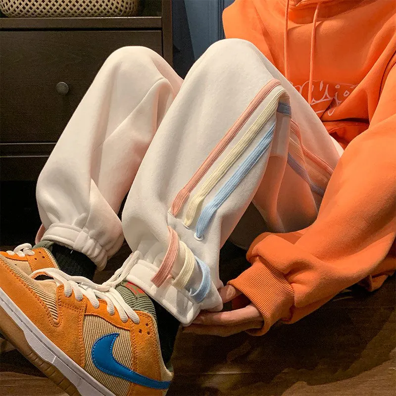 Autumn Winter Striped Casual Pants