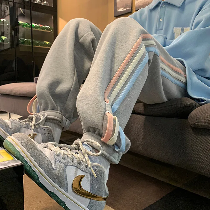 Autumn Winter Striped Casual Pants