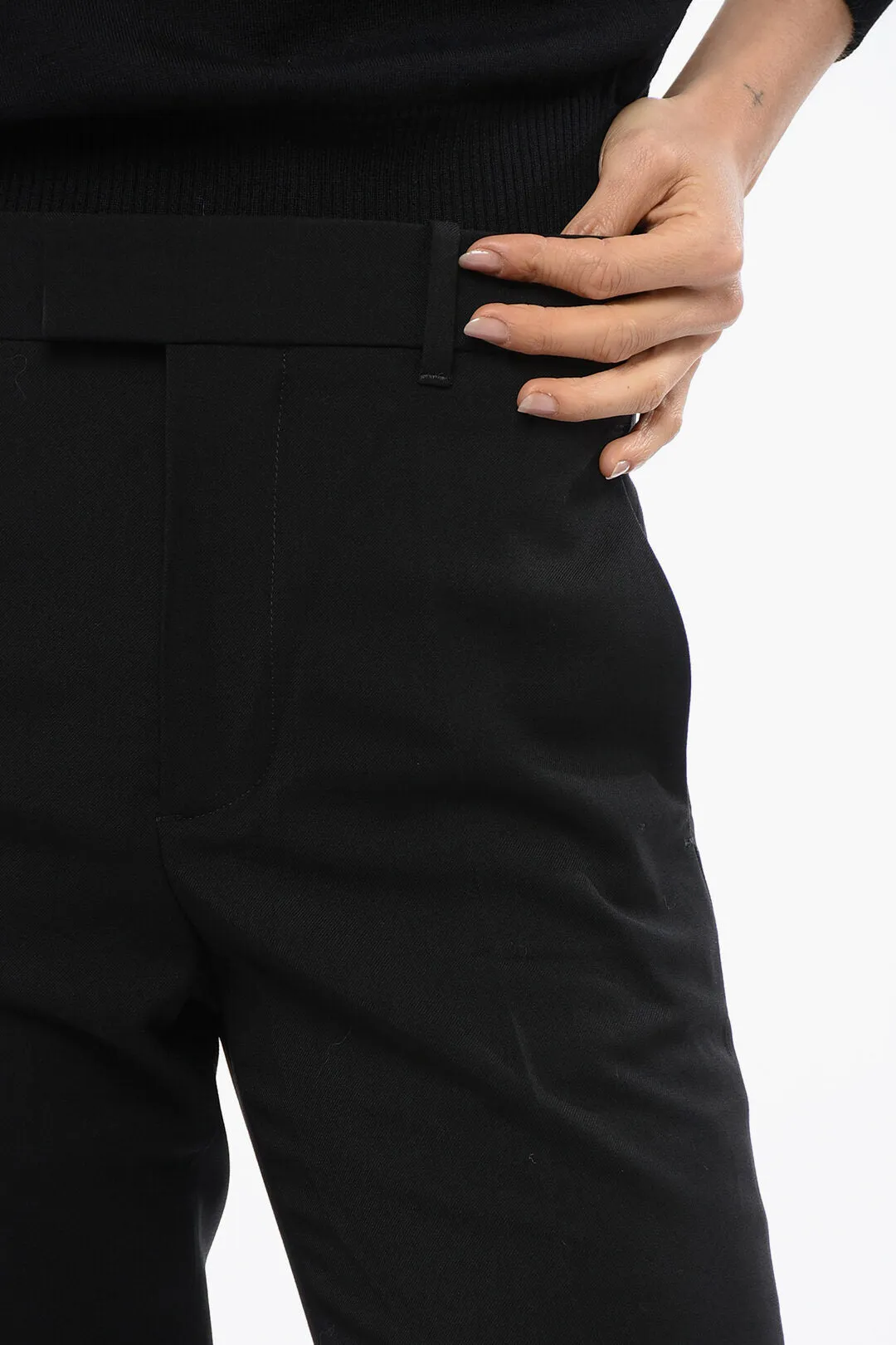 Bottega Veneta Wool Single Pleat Pants with Hidden Closure