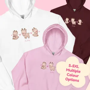 Cinnamon the Chubby Reindeer Christmas Hoodie | Cute Holiday Hoodie | Festive Kawaii Winter Apparel