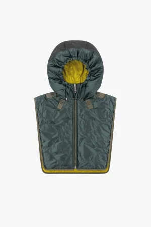 Elements Quilt Zip Hood - Mineral Green / Chartreuse