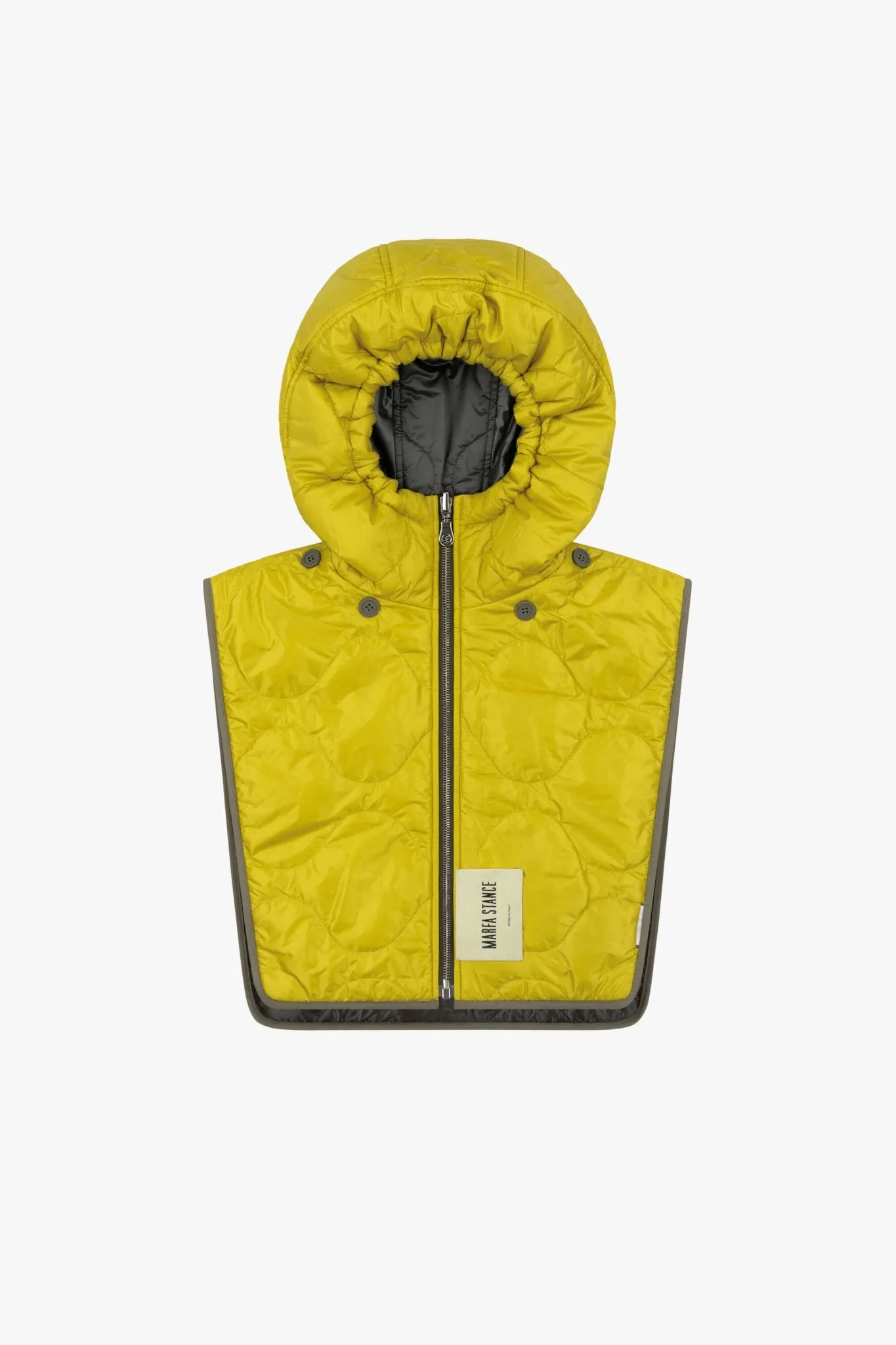 Elements Quilt Zip Hood - Mineral Green / Chartreuse